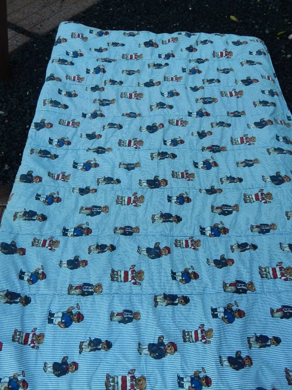 Vintage Ralph Lauren Polo Bear Twin Comforter Teddy Bear Print Bedding****